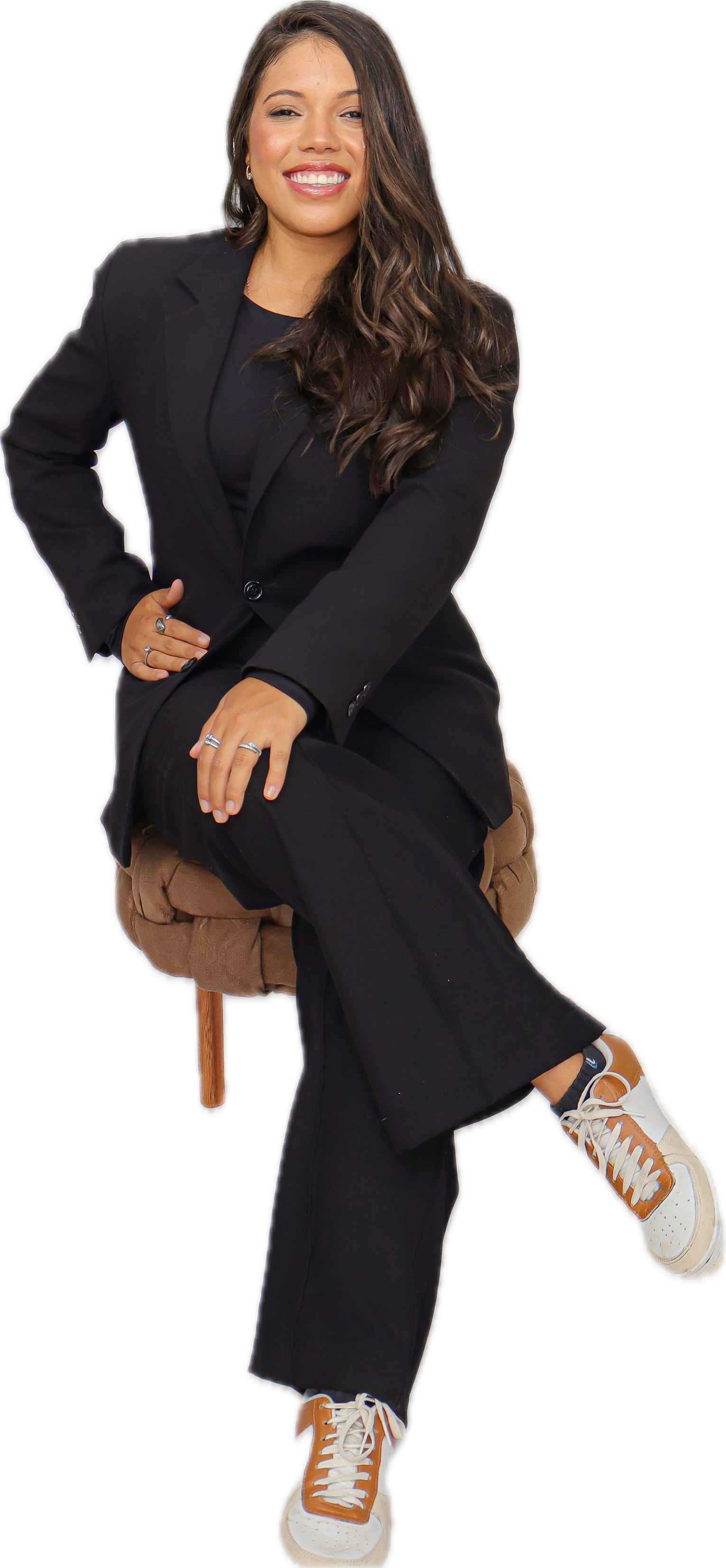 Cliente em pose profissional.